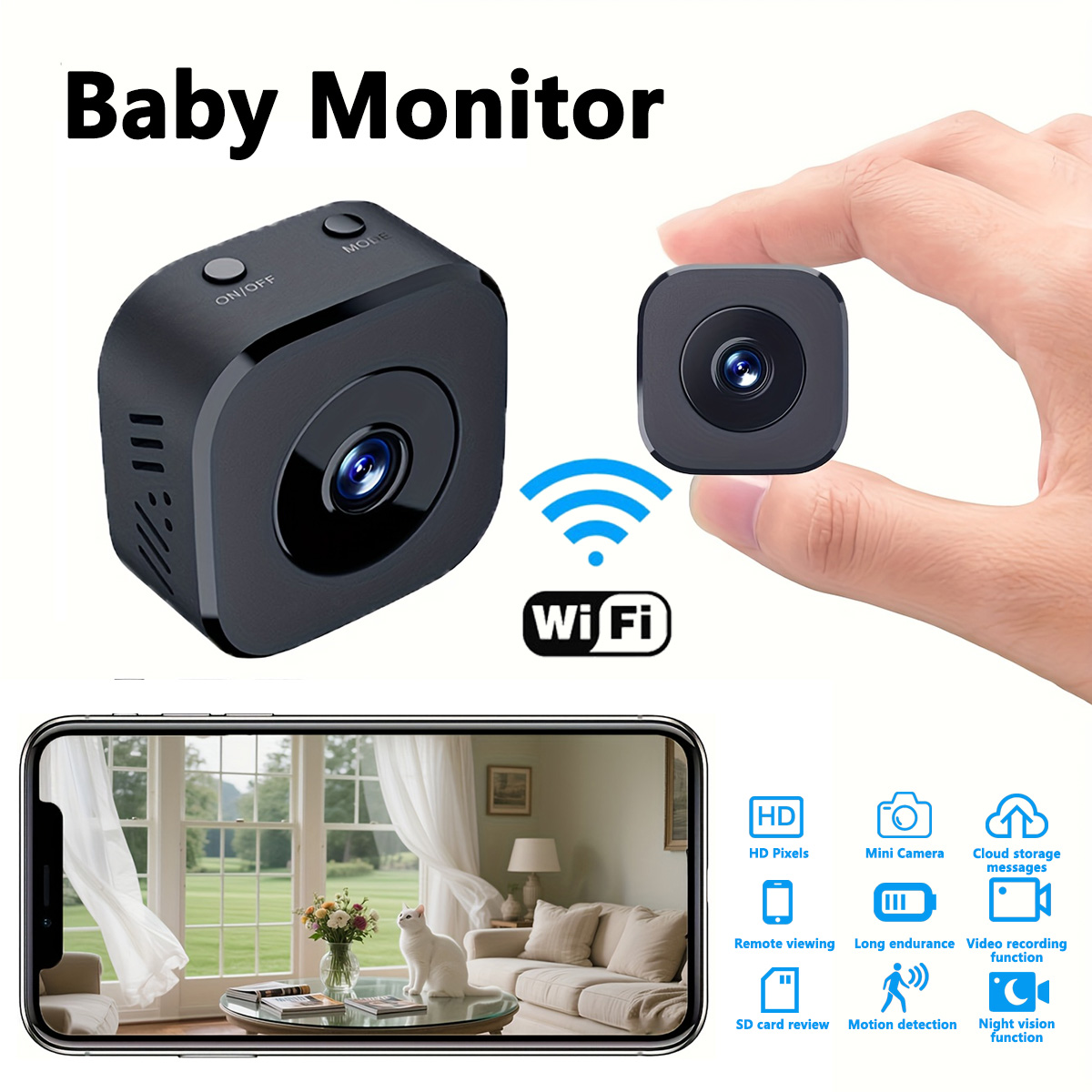 Baby Products Video - 1080p hd mini câmera wi-fi segurança