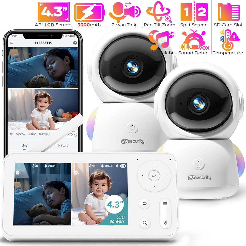 Baby Products Video - Monitor de bebê 2K com 2